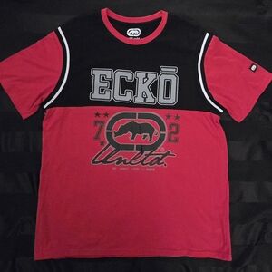 Ecko Unlimited Black and Red Formal Tee
